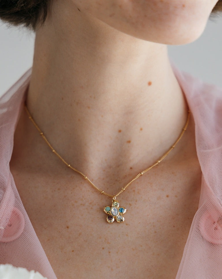 roaju■[silver925] Lissome flower necklace ネックレス ☆IVE ウォニョン 着用！！【ROAJU】[silver925]Lissome flower