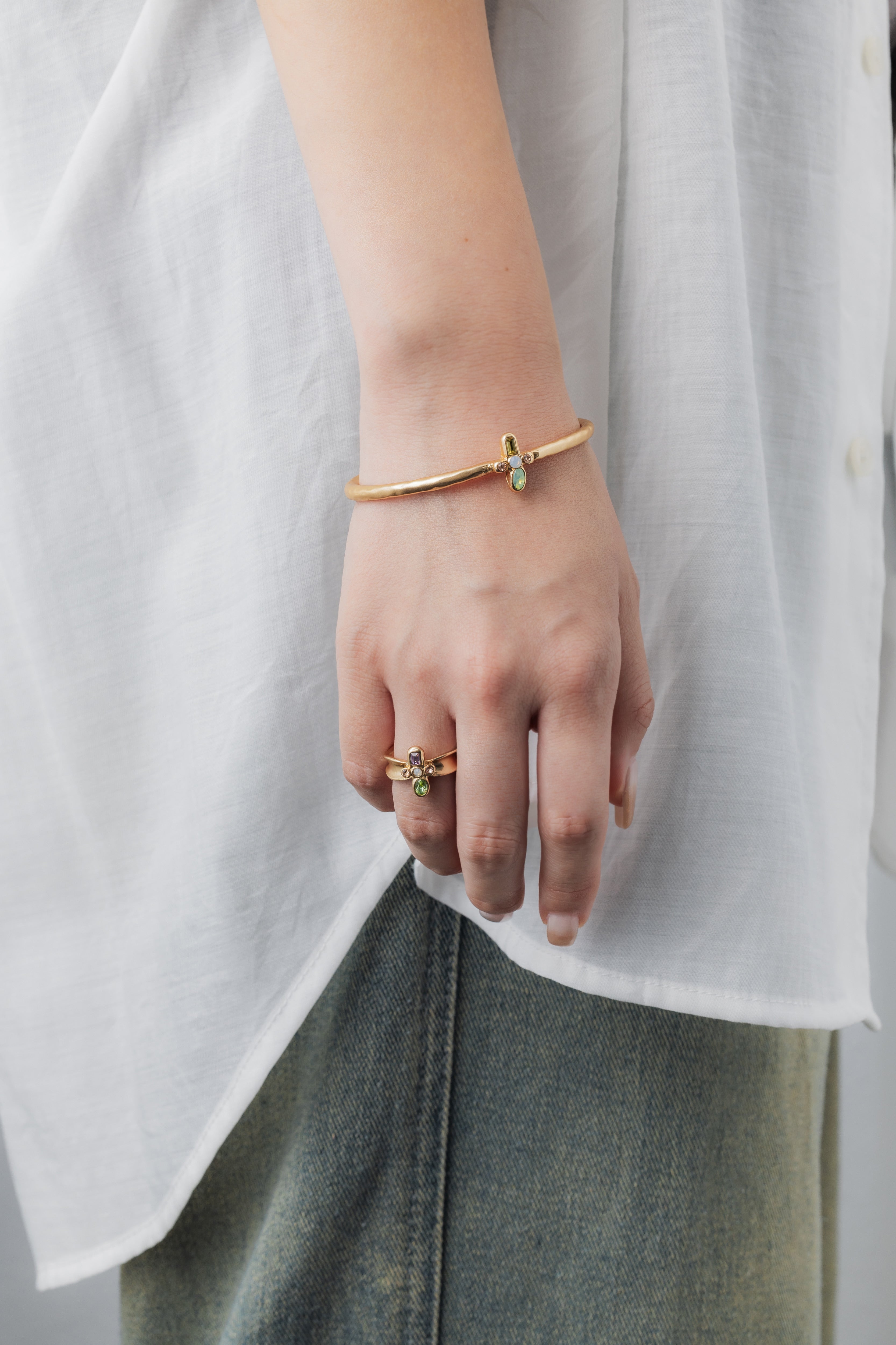 cross stone bangle – ANU